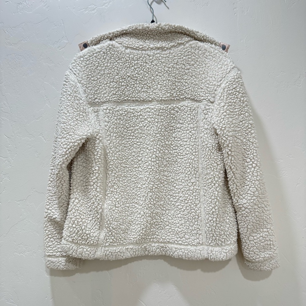 Title Nine Callitrix Fleece Sherpa Jacket Women's Small Off- White Warm Cozy - Picture 8 of 16